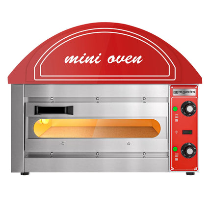 GGM Gastro Lò Pizza Tầng Điện - 1 Tầng - 1 - Ø34cm (34 cm) - 230V 1 Pha - Điều Khiển Cơ - Đen - Đến 280°C
