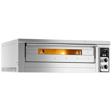 GGM Gastro Lò Pizza Tầng Điện - 1 Tầng - Đáy Đá Chịu Lửa - 6 - Ø33cm (33 cm) - Điều Khiển Cơ - Đến 400°C