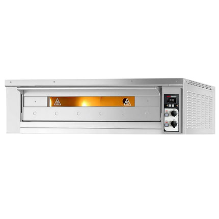 GGM Gastro Lò Pizza Tầng Điện - 1 Tầng - Đáy Đá Chịu Lửa - 6 - Ø33cm (33 cm) - Điều Khiển Cơ - Đến 400°C