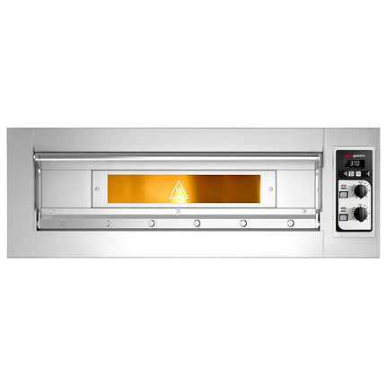GGM Gastro Lò Pizza Tầng Điện - 1 Tầng - Đáy Gạch Chịu Lửa - 9 - Ø33cm (33 cm) - Điều Khiển Cơ - Đến 400°C