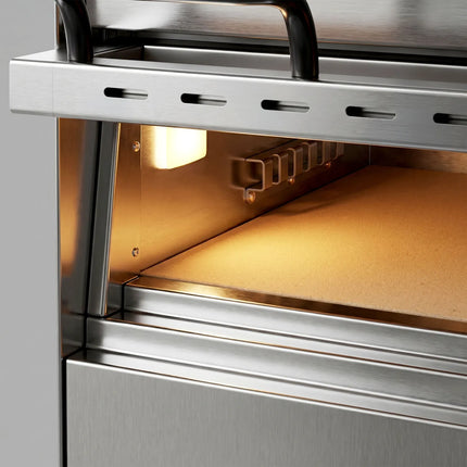 GGM Gastro Lò Pizza Tầng Điện - 3 Tầng - Đáy Đá Chịu Lửa - 6+6+6 - Ø34cm (34 cm) - Kèm Nắp Chụp & Khung Chân Đế - Điều Khiển Số