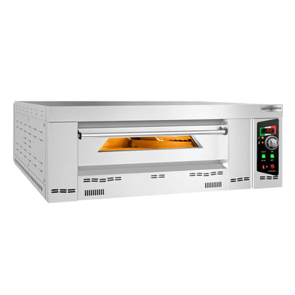 GGM Gastro Lò Pizza Tầng Gas - Tầng Đôi - Đáy Đá Chịu Lửa - 9+9 x Ø34cm (34 cm) - 230V 1 Pha - Điều Khiển Cơ - Đến 450°C
