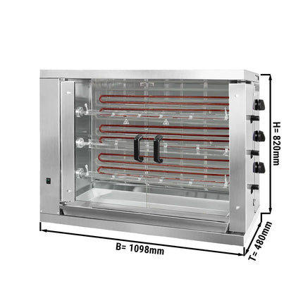 GGM Gastro Lò Quay Gà Điện - 14.4kW - 3 Xiên - Đến 18 Con Gà