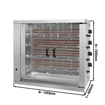 GGM Gastro Lò Quay Gà Điện - 19.2kW - 4 Xiên - Đến 24 Con Gà