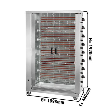 GGM Gastro Lò Quay Gà Điện - 38.4kW - 8 Xiên - Đến 48 Con Gà