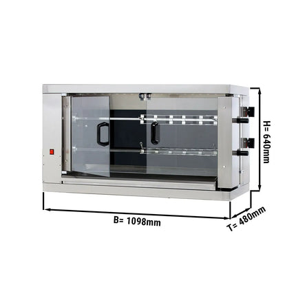 GGM Gastro Lò Quay Gà Điện - 9.6kW - 2 Xiên - Đến 12 Con Gà