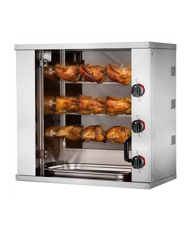 GGM Gastro Lò Quay Gà Điện Mini - 6.6kW - 3 Xiên - Đến 9 Con Gà