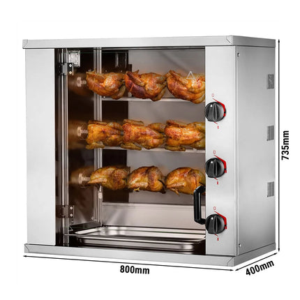 GGM Gastro Lò Quay Gà Điện Mini - 6.6kW - 3 Xiên - Đến 9 Con Gà