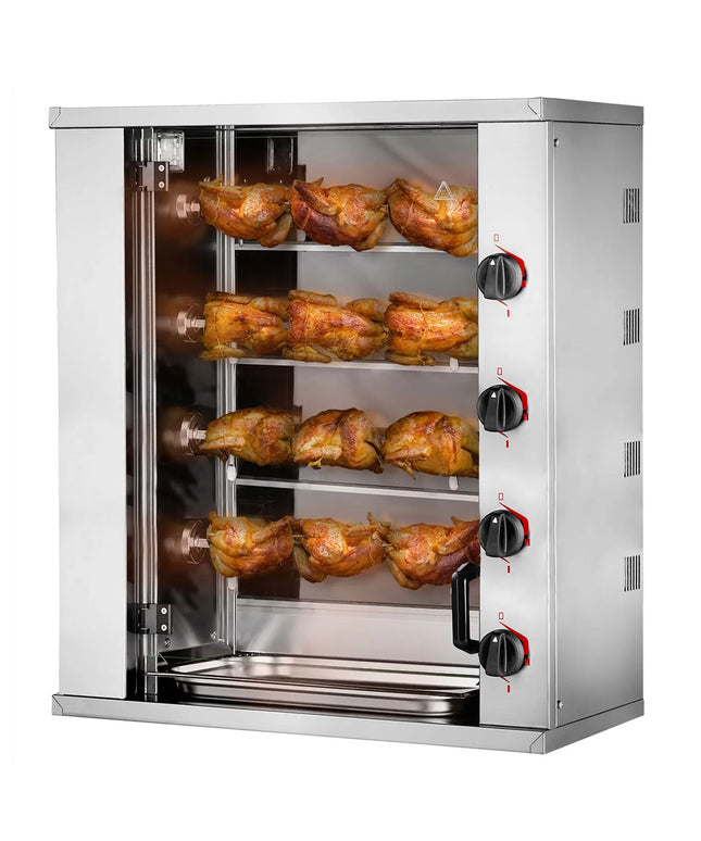 GGM Gastro Lò Quay Gà Điện Mini - 8.8kW - 4 Xiên - Đến 12 Con Gà