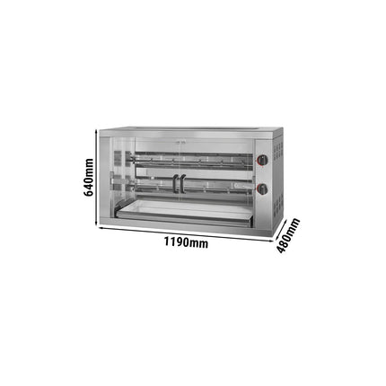 GGM Gastro Lò Quay Gà Gas - 11.8kW - 2 Xiên - Đến 12 Con Gà