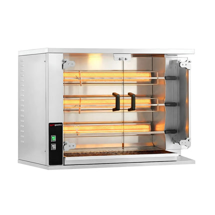 GGM Gastro Lò Quay Gà Gas - 14.1kW - 3 Xiên - Đến 15 Con Gà