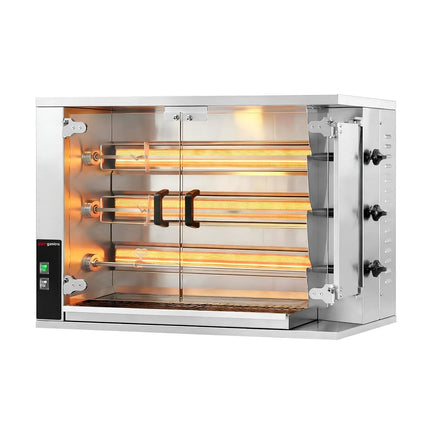 GGM Gastro Lò Quay Gà Gas - 14.1kW - 3 Xiên - Đến 15 Con Gà