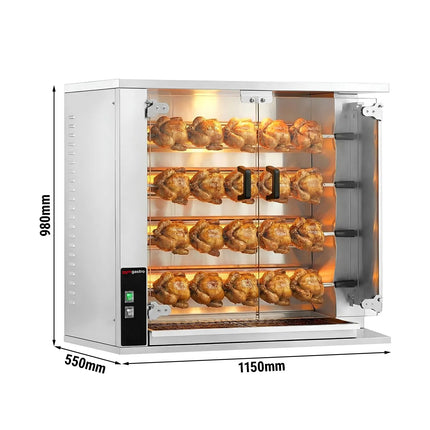 GGM Gastro Lò Quay Gà Gas - 18.8kW - 4 Xiên - Đến 20 Con Gà