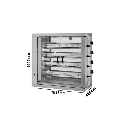 GGM Gastro Lò Quay Gà Gas - 21kW - 4 Xiên - Đến 24 Con Gà