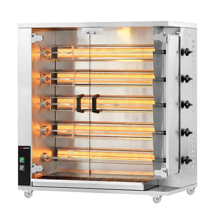GGM Gastro Lò Quay Gà Gas - 23.5kW - 5 Xiên - Đến 25 Con Gà