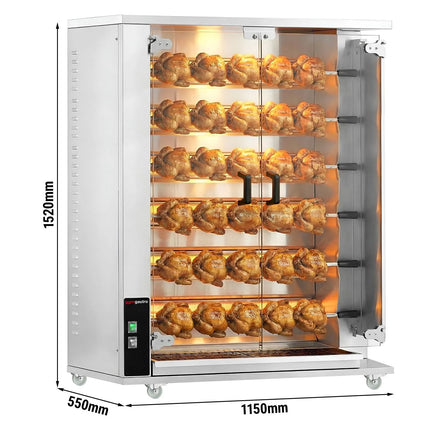 GGM Gastro Lò Quay Gà Gas - 28.2kW - 6 Xiên - Đến 30 Con Gà
