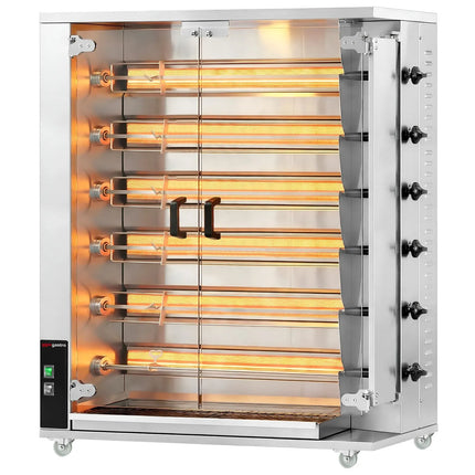 GGM Gastro Lò Quay Gà Gas - 28.2kW - 6 Xiên - Đến 30 Con Gà