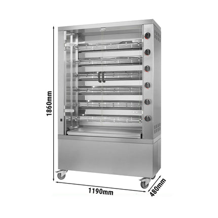 GGM Gastro Lò Quay Gà Gas - 35.3kW - 6 Xiên - Đến 36 Con Gà