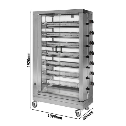 GGM Gastro Lò Quay Gà Gas - 42kW - 7 Xiên - Đến 42 Con Gà