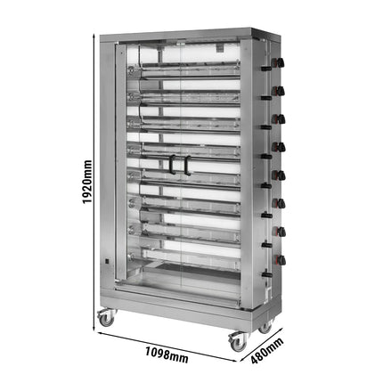 GGM Gastro Lò Quay Gà Gas - 47.2kW - 8 Xiên - Đến 48 Con Gà