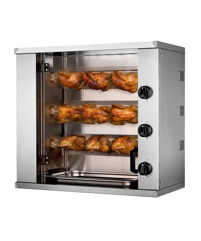 GGM Gastro Lò Quay Gà Gas Mini - 10.2kW - 3 Xiên - Đến 9 Con Gà