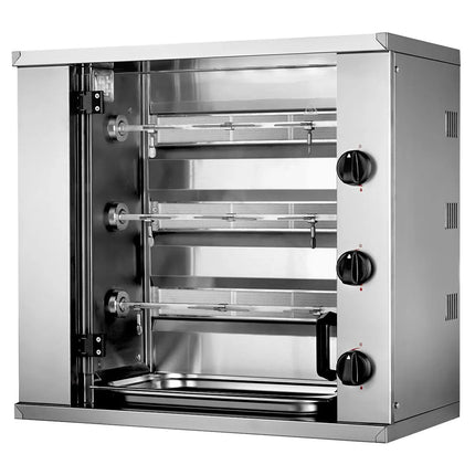 GGM Gastro Lò Quay Gà Gas Mini - 10.2kW - 3 Xiên - Đến 9 Con Gà