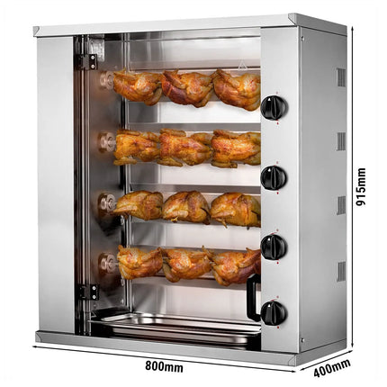 GGM Gastro Lò Quay Gà Gas Mini - 12.8kW - 4 Xiên - Đến 12 Con Gà