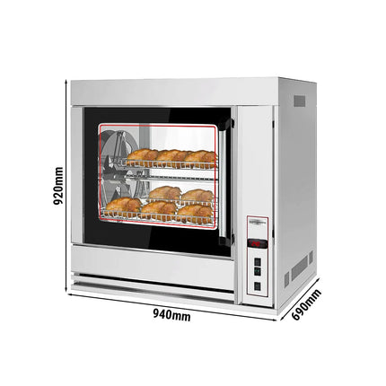 GGM Gastro Lò Quay Gà Giỏ Điện - 6.9kW - 4 Giỏ Xoay - Đến 20 Con Gà