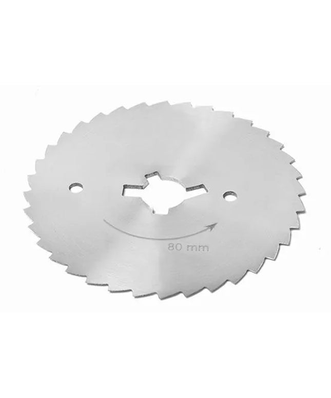 GGM Gastro Lưỡi Máy Thái Kebab Điện (Ø80mm) - Răng Cưa - Thép Không Gỉ - 80x80x1mm - Cho Máy Thái Doner Kebab