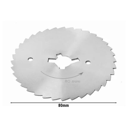 GGM Gastro Lưỡi Máy Thái Kebab Điện (Ø80mm) - Răng Cưa - Thép Không Gỉ - 80x80x1mm - Cho Máy Thái Doner Kebab