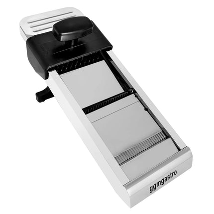GGM Gastro Mandoline Slicer - with 3 Attachments & Ripple‑Cut Blade - Stainless Steel