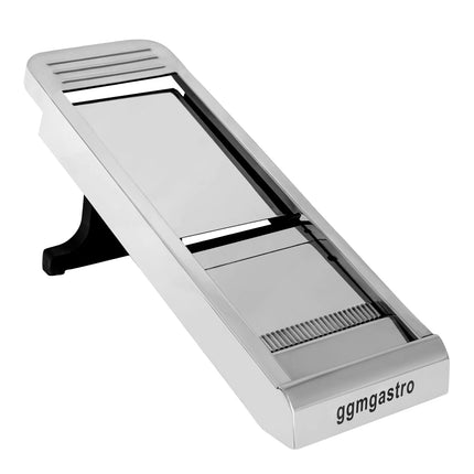 GGM Gastro Mandoline Slicer - with 3 Attachments & Ripple‑Cut Blade - Stainless Steel