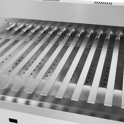 GGM Gastro Mangal Charcoal Grill - 1120mm - for Adana & Shish Kebab - 15 automatic rotating skewers - with cabinet base