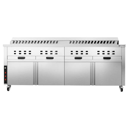 GGM Gastro Mangal Charcoal Grill - 2000mm - with cabinet base - for Adana & Shish Kebab - 30 automatic rotating skewers