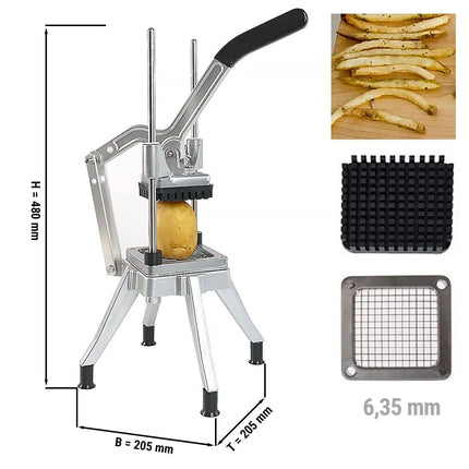 GGM Gastro Manual Potato Chipper & Veg Cutter - Slice Thickness: 6.35mm - Stainless Steel
