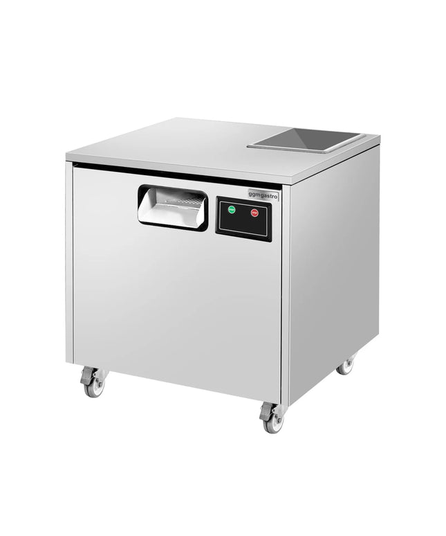 GGM Gastro Máy Đánh Bóng Dao Dĩa - 600W - Kèm Đèn UV-C & Bánh Xe - Kèm 1 Túi Hạt Đánh Bóng
