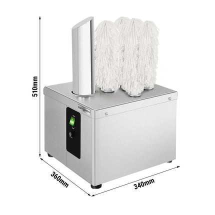 GGM Gastro Máy Đánh Bóng Ly - 1.49kW - Kèm Quạt Khí Nóng & 5 Chổi Xoay