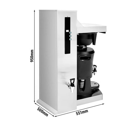 GGM Gastro Máy Pha Cà Phê Số Lượng Lớn - 5L - 4.5kW - Có Đấu Nối Nước Trực Tiếp & Vòi Nước Nóng - Kèm Bình Giữ Nhiệt