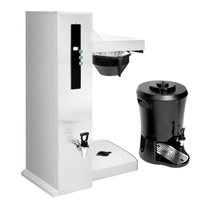 GGM Gastro Máy Pha Cà Phê Số Lượng Lớn - 5L - 4.5kW - Có Đấu Nối Nước Trực Tiếp & Vòi Nước Nóng - Kèm Bình Giữ Nhiệt