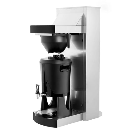 GGM Gastro Máy Pha Cà Phê Số Lượng Lớn - 5L - 4.5kW - Có Đấu Nối Nước Trực Tiếp & Vòi Nước Nóng - Kèm Bình Giữ Nhiệt