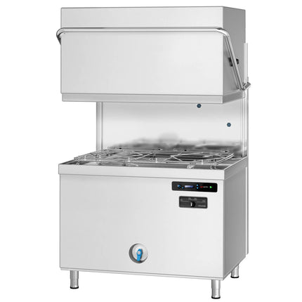 GGM Gastro Máy Rửa Chén Băng Chuyền Hai Lớp Vỏ - Điều Khiển Số - 22.2kW - Kèm Bộ Làm Mềm Nước Tích Hợp - Bơm Định Lượng Hóa Chất & Trợ Xả, Bơm Xả