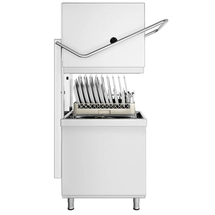 GGM Gastro Máy Rửa Chén Băng Chuyền Hai Lớp Vỏ - Điều Khiển Số - 22.2kW - Kèm Bộ Làm Mềm Nước Tích Hợp - Bơm Định Lượng Hóa Chất & Trợ Xả, Bơm Xả