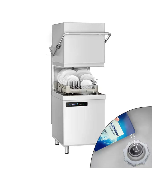 GGM Gastro Máy Rửa Chén Băng Chuyền Hai Lớp Vỏ - Điều Khiển Số - 7.1kW - Kèm Bơm Định Lượng Hóa Chất & Trợ Xả
