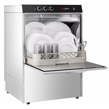 GGM Gastro Máy Rửa Chén Gầm Bàn - Giỏ 500mm - Điều Khiển Cơ - 4.9kW - Kèm Bơm Xả, Trợ Xả & Hóa Chất