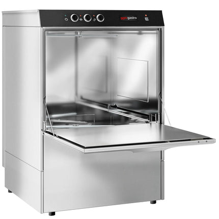 GGM Gastro Máy Rửa Chén Gầm Bàn - Giỏ 500mm - Điều Khiển Cơ - 4.9kW - Kèm Bơm Xả, Trợ Xả & Hóa Chất