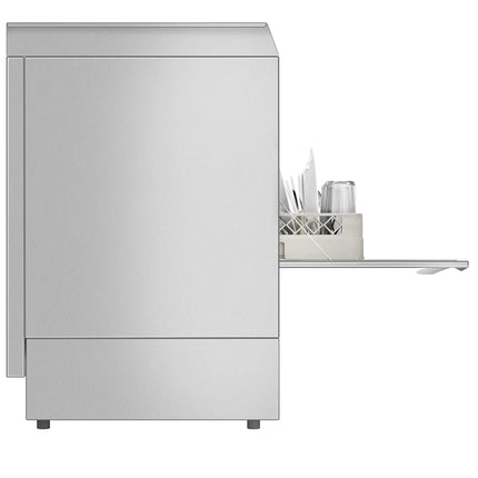 GGM Gastro Máy Rửa Chén Gầm Bàn Hai Lớp Vỏ - Giỏ 500mm - Điều Khiển Số - 3.9kW - Kèm Bộ Làm Mềm Nước Tích Hợp - Bơm Định Lượng Hóa Chất & Trợ Xả