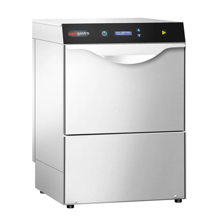 GGM Gastro Máy Rửa Chén Gầm Bàn Hai Lớp Vỏ - Giỏ 500mm - Điều Khiển Số - 4.9kW - Kèm Bơm Xả, Trợ Xả & Hóa Chất