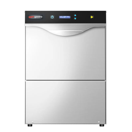GGM Gastro Máy Rửa Chén Gầm Bàn Hai Lớp Vỏ - Giỏ 500mm - Điều Khiển Số - 4.9kW - Kèm Bơm Xả, Trợ Xả & Hóa Chất