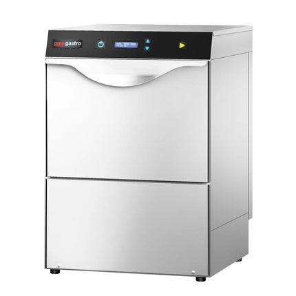 GGM Gastro Máy Rửa Chén Gầm Bàn Hai Lớp Vỏ - Giỏ 500mm - Điều Khiển Số - 4.9kW - Kèm Bơm Xả, Trợ Xả & Hóa Chất