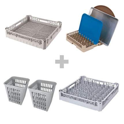 GGM Gastro Máy Rửa Chén Hai Lớp Vỏ - Điều Khiển Số - 6.75kW - Kèm Bơm Xả, Trợ Xả & Hóa Chất